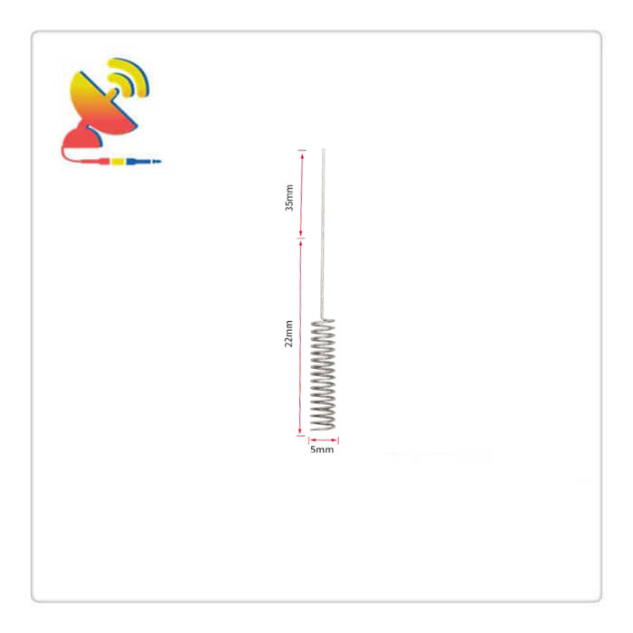 C&T RF Antennas Inc. - 433 MHz RF Module Spring Antenna Size