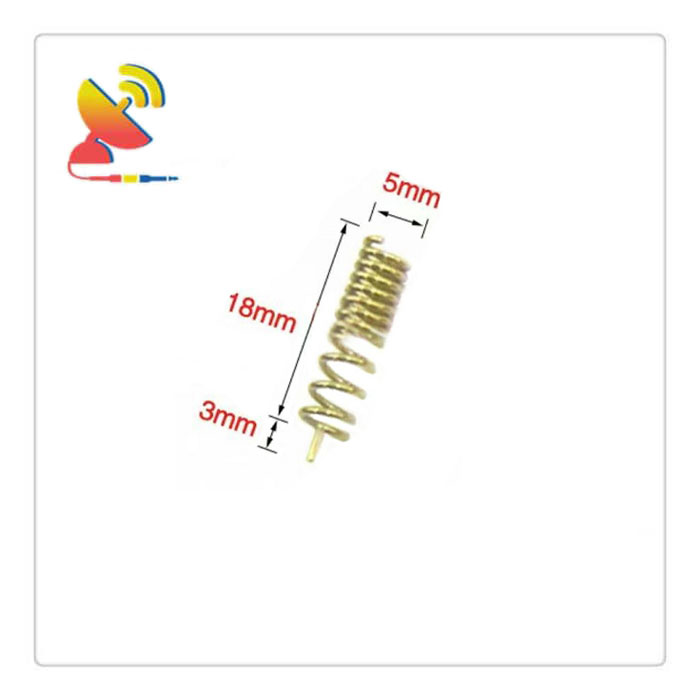 C&T RF Antennas Inc. - 21x5x3mm LoRa GSM Spring Coil Antenna Size